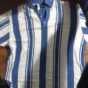 Catalina Blue and White Striped Polo Shirt